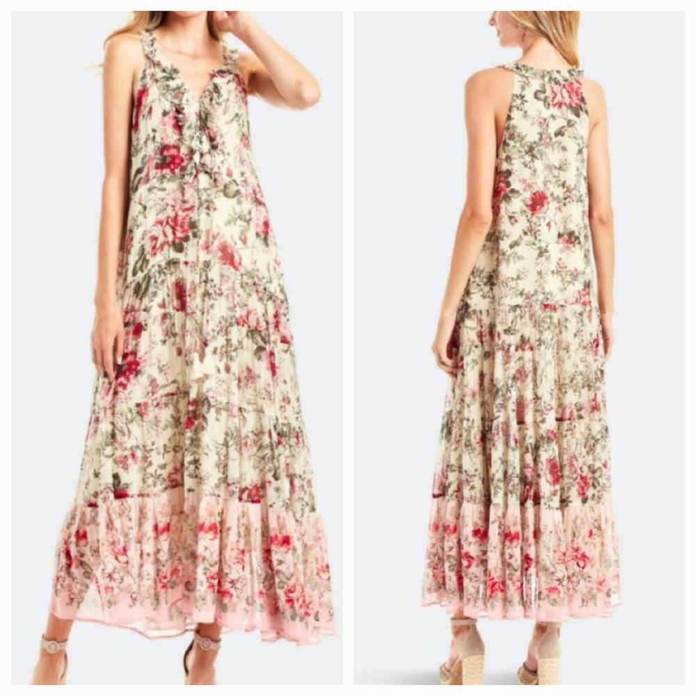Secret Mission EMMELINE romantic floral print chiffon dress Sz M NWT